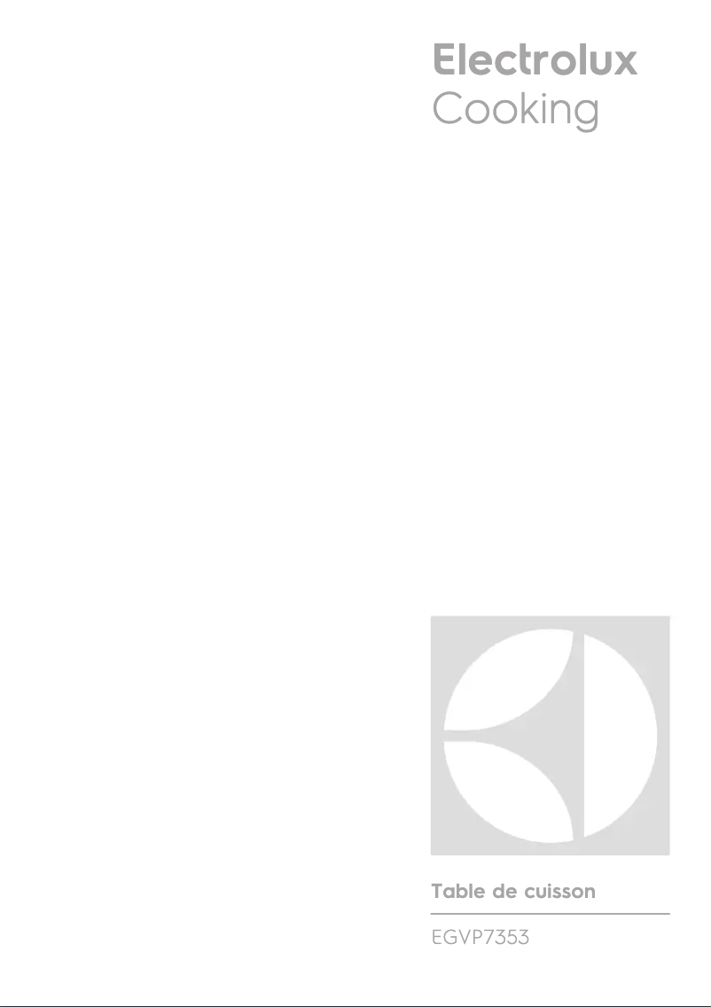 Page n°1 - Manuel utilisateur Electrolux EGVP7353IK