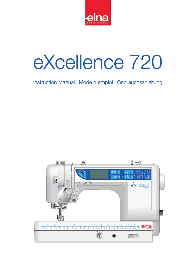 Page n°1 - Manuel utilisateur Elna eXcellence 720