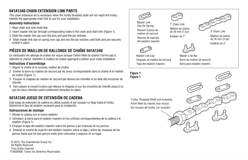 Page n°1 - Manuel utilisateur LiftMaster 041A1340