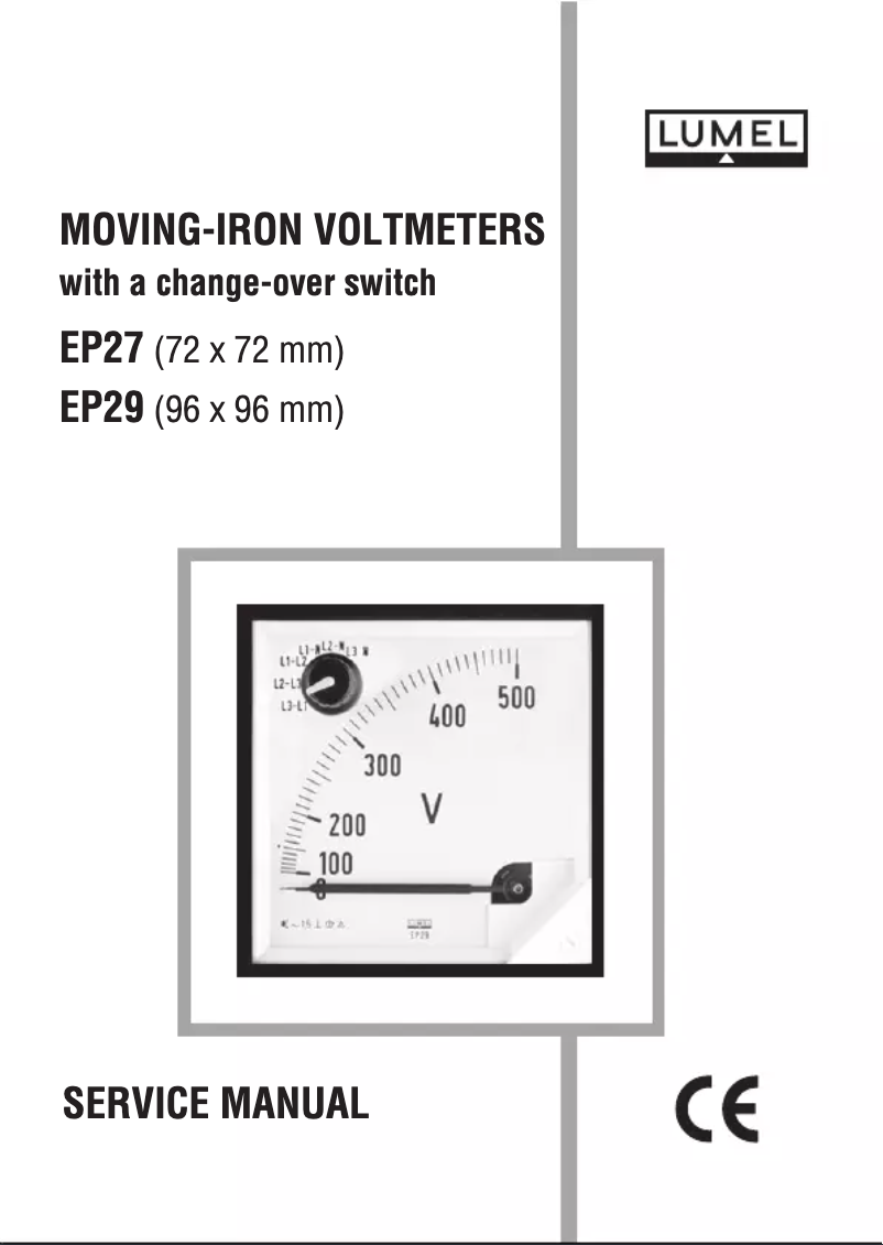 Page 1 de la notice Manuel utilisateur Lumel EP29