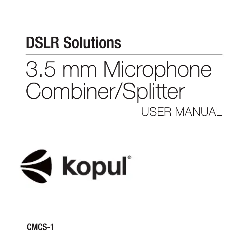 Página 1 del manual Manual de usuario Kopul CMCS-1