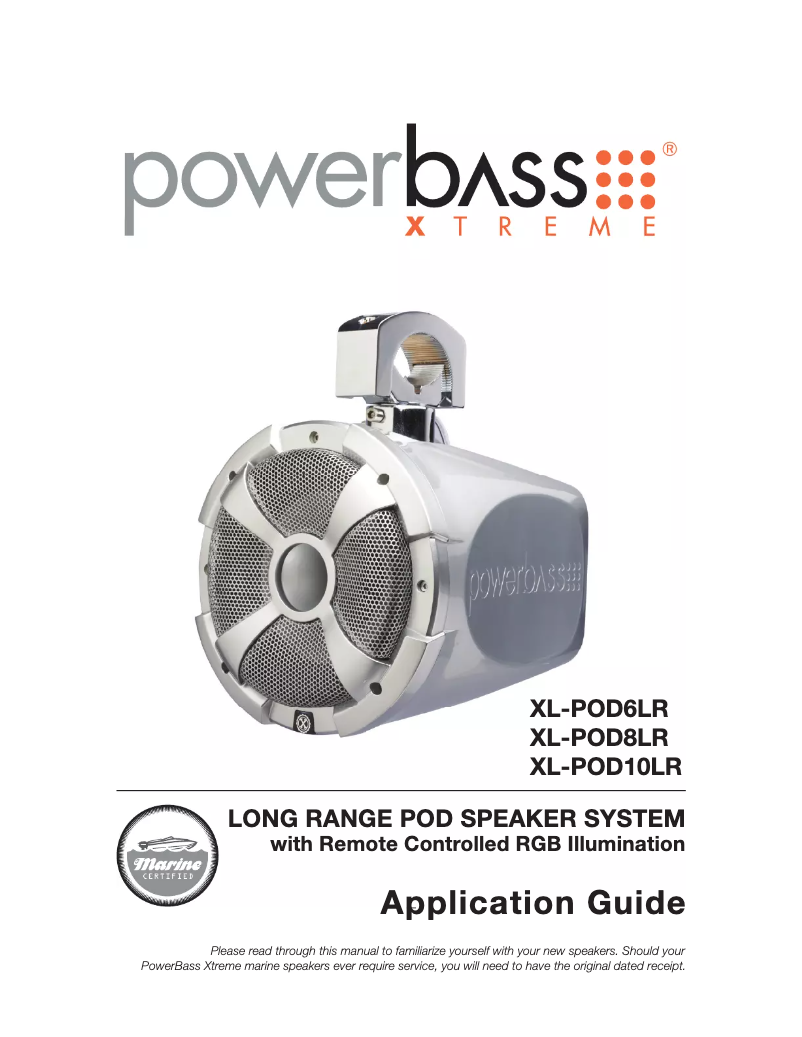 Page 1 de la notice Manuel utilisateur PowerBass XL-POD8LR