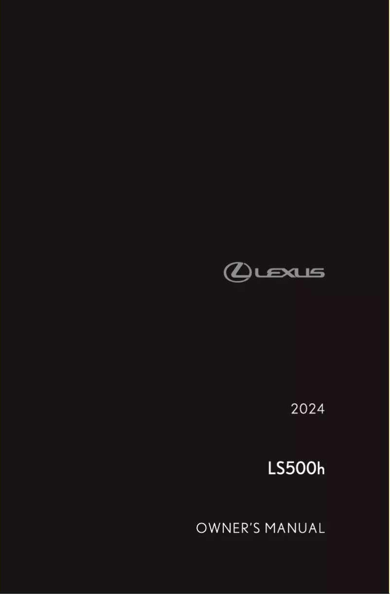 Page 1 de la notice Manuel utilisateur Lexus LS 500h (2024)