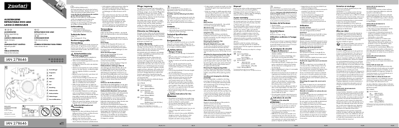 Page 1 de la notice Manuel utilisateur Zoofari IAN 278646