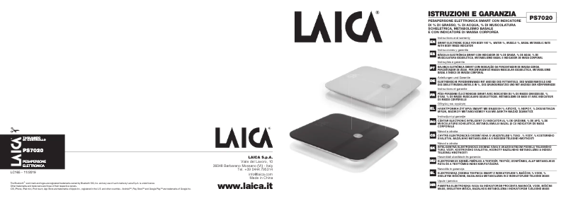 Page 1 de la notice Manuel utilisateur Laica PS7020