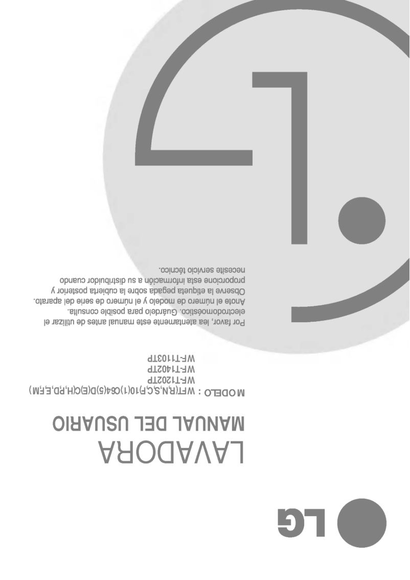 Page n°1 - Manuel utilisateur LG WFT10C65DF