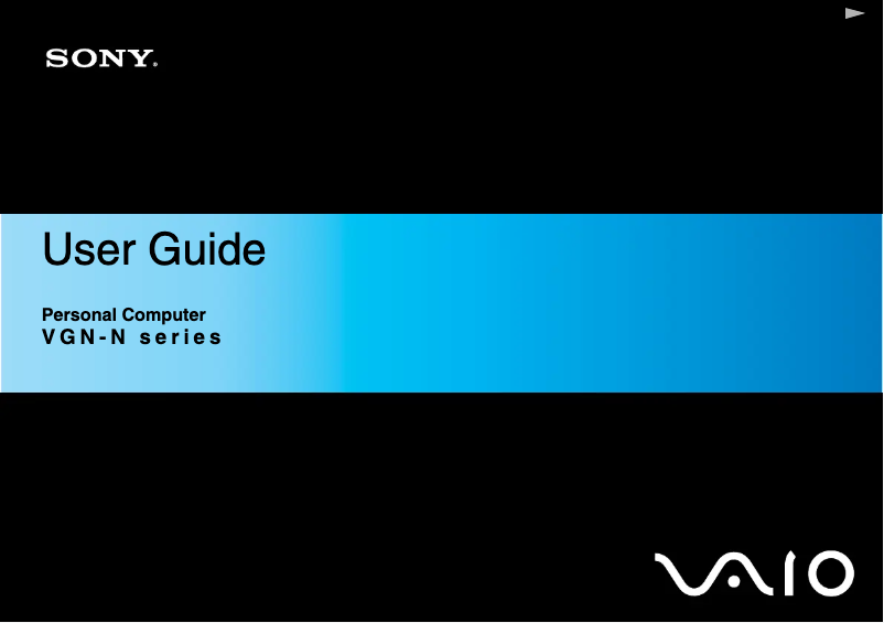 Image de la première page du manuel de l'appareil Vaio VGN-N21Z