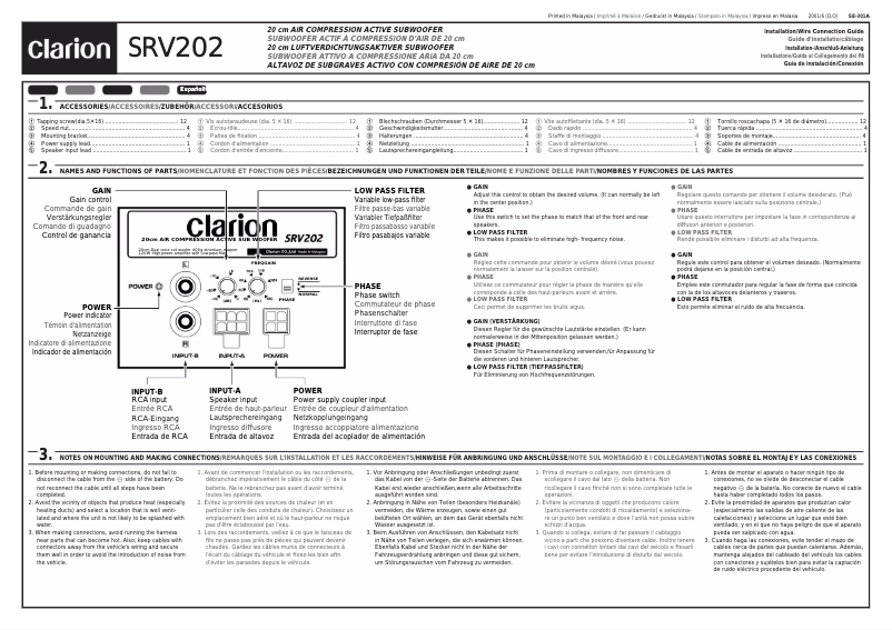 Página 1 del manual Manual de usuario Clarion SRV202