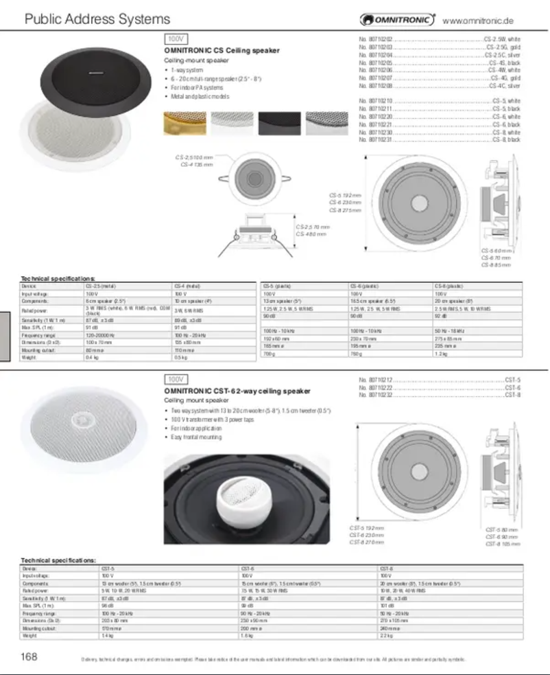Page n°1 - Catalogue Omnitronic CS-4G