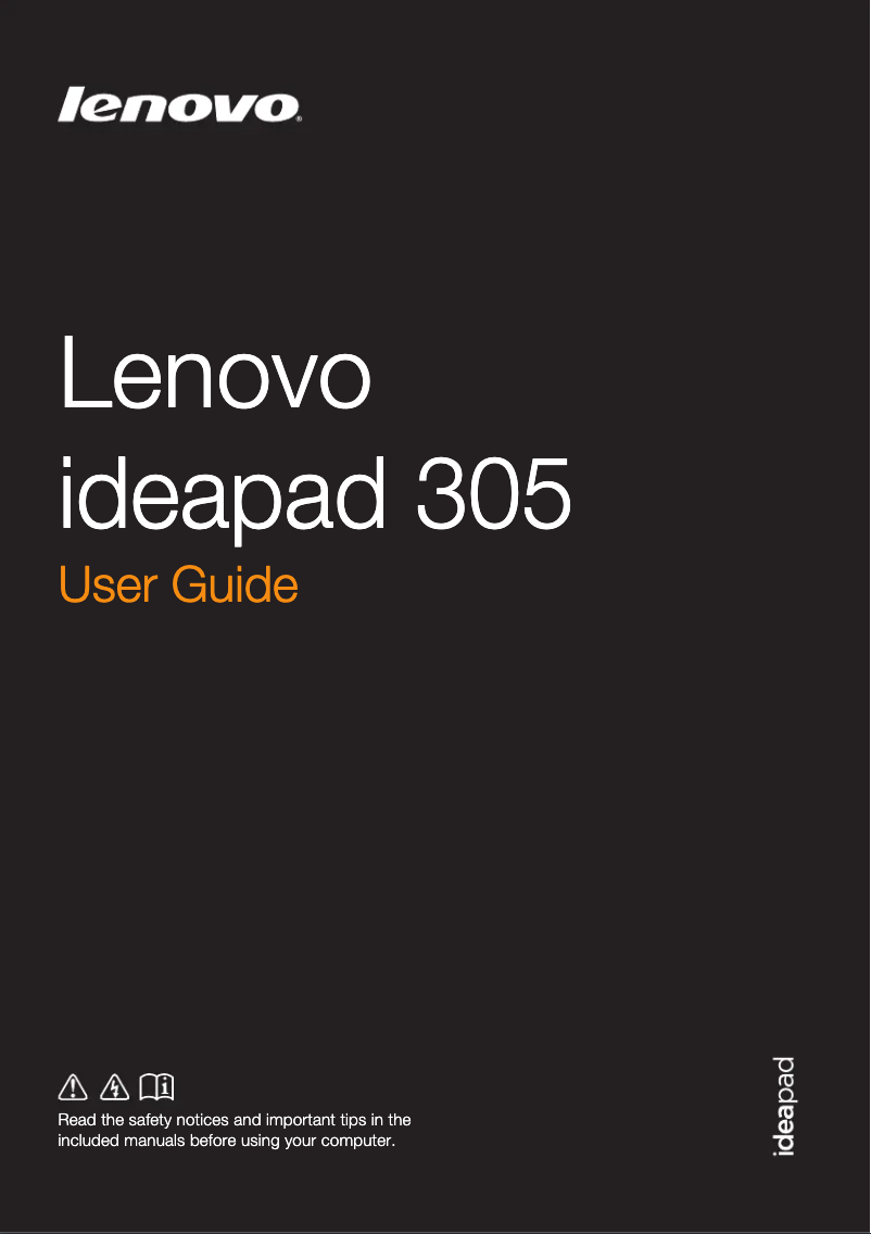 Page n°1 - Manuel utilisateur Lenovo IdeaPad 305-15IHW