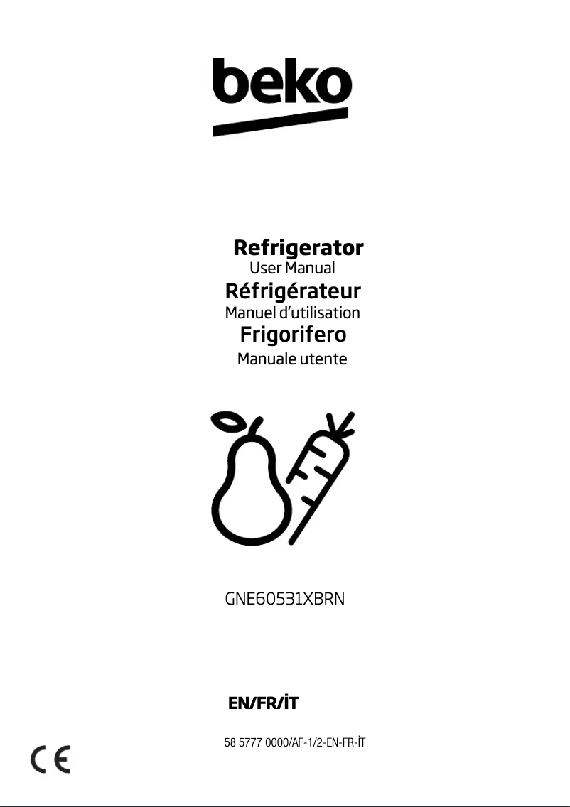 Image de la première page du manuel de l'appareil GNE60531XBRN