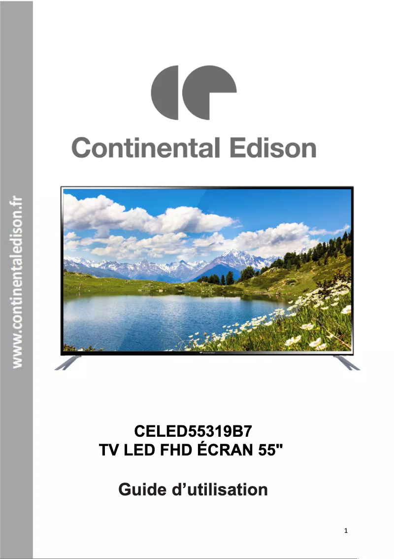 Page 1 de la notice Manuel utilisateur Continental Edison CELED55319B7