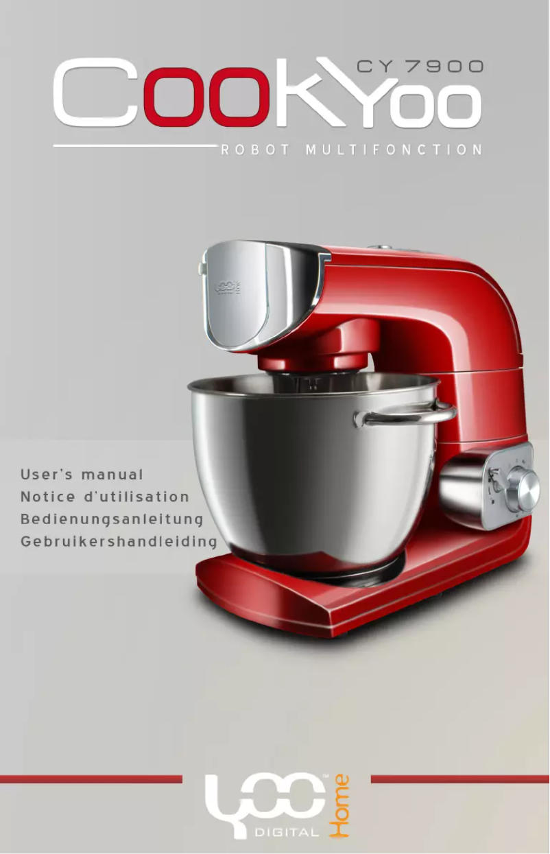 Page 1 de la notice Manuel utilisateur YooDigital CookYoo 7900