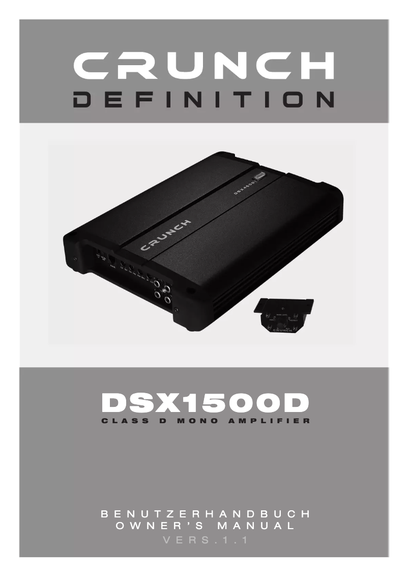 Image de la première page du manuel de l'appareil DSX1500D