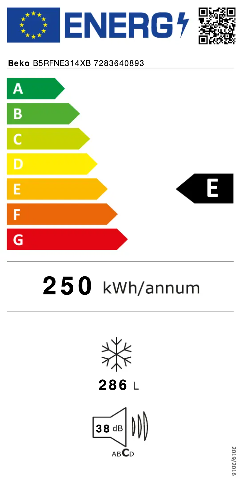 Image de la première page du manuel de l'appareil B5RFNE314XB