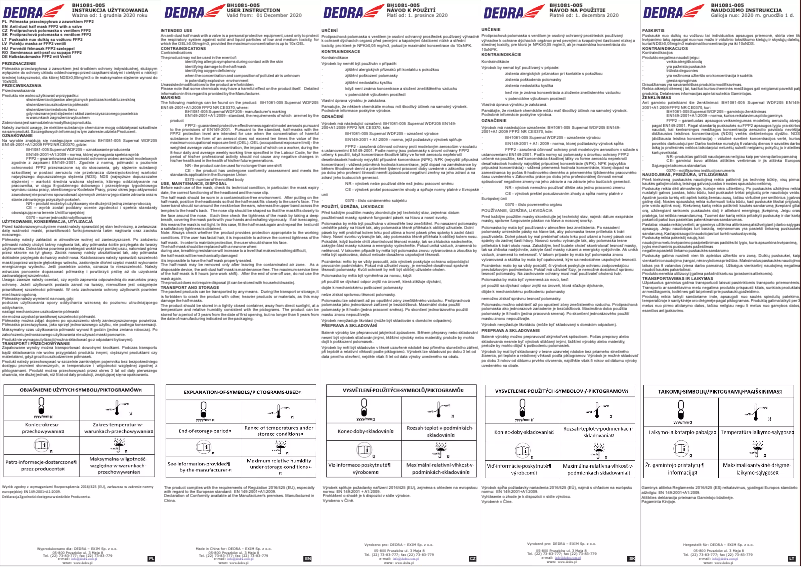 Page 1 de la notice Manuel utilisateur DEDRA BH1081-005