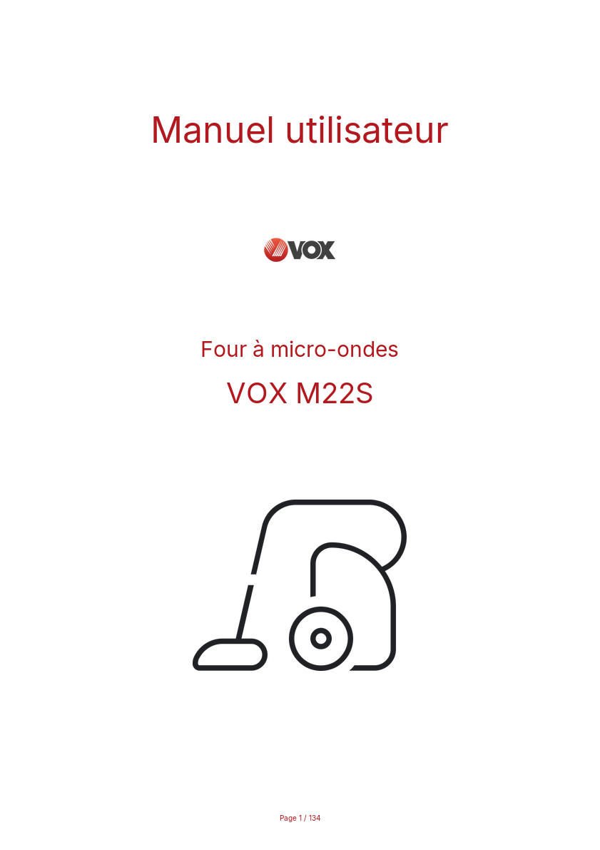 Image de la première page du manuel de l'appareil M22S