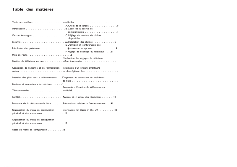 Page 1 de la notice Manuel utilisateur Philips 26HF5445