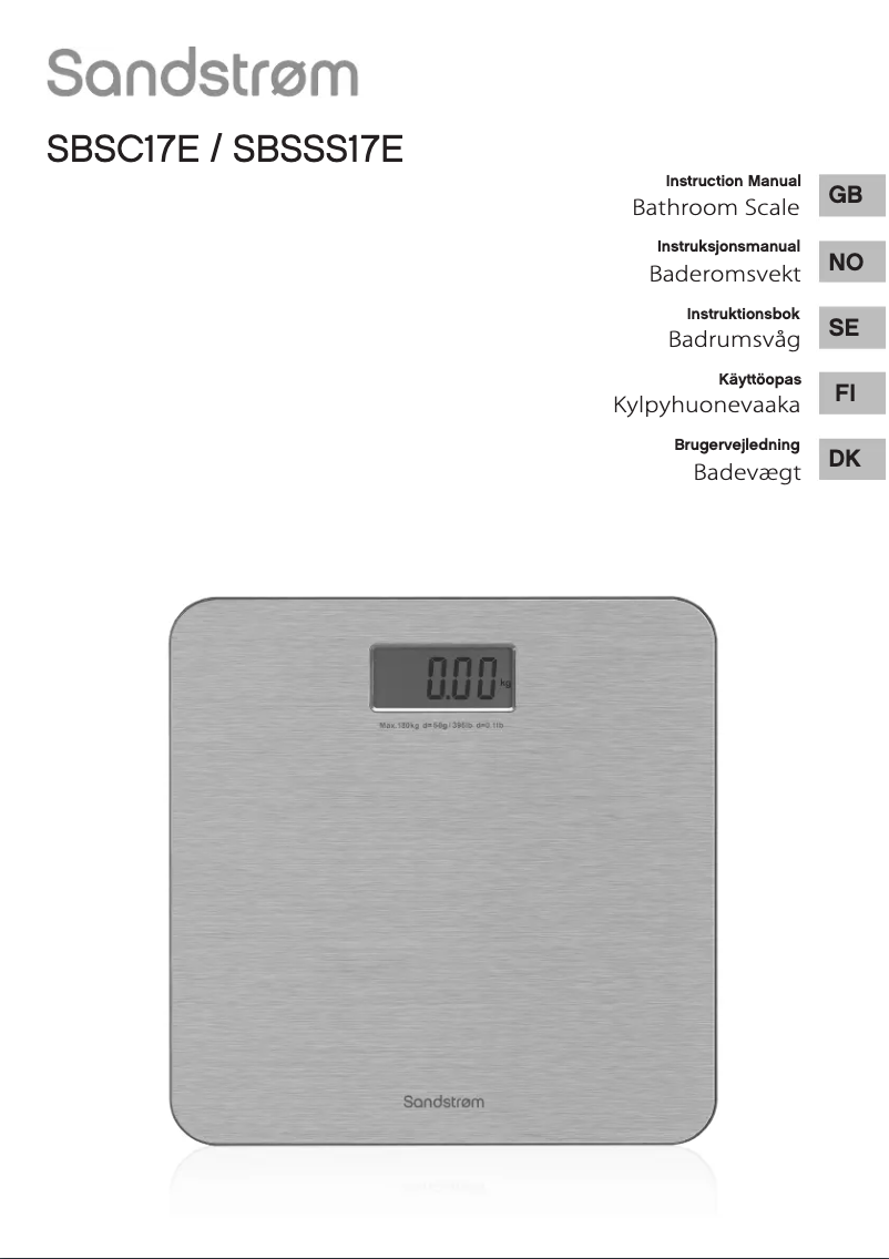 Image de la première page du manuel de l'appareil SBSSS17E