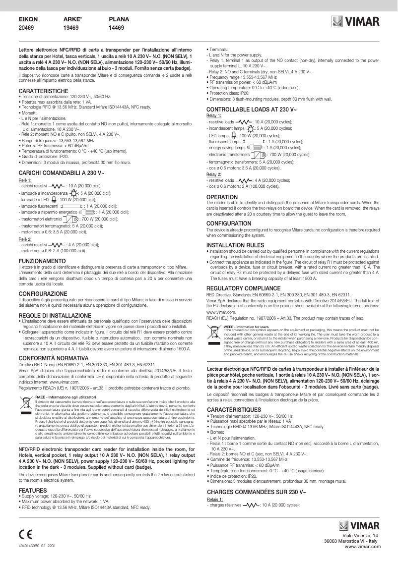 Image de la première page du manuel de l'appareil 20469