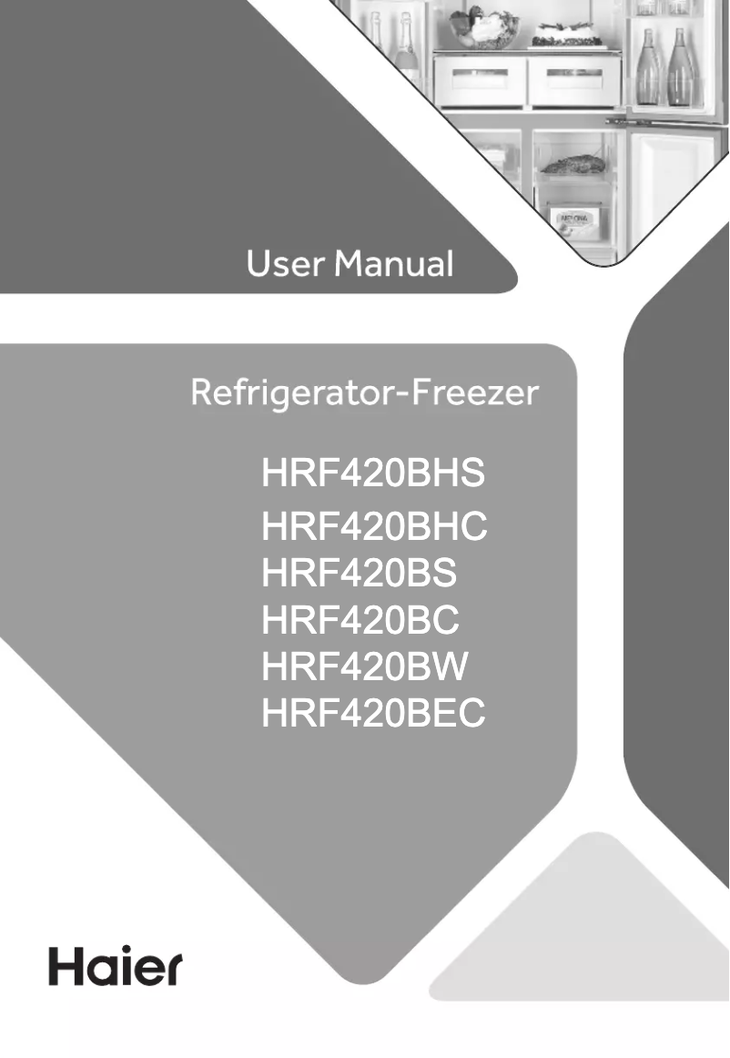 Image de la première page du manuel de l'appareil HRF420BS