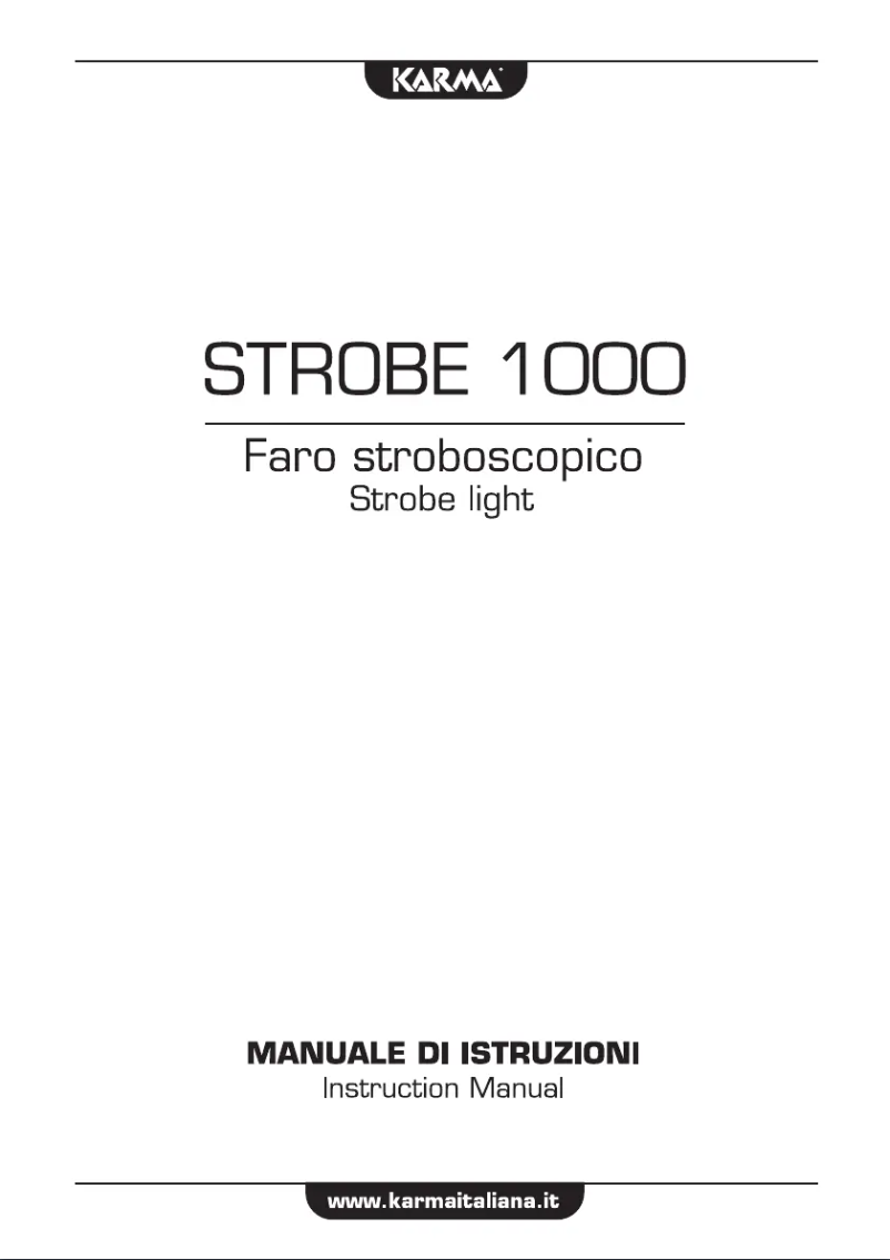 Page 1 de la notice Manuel utilisateur Karma STROBE 1000