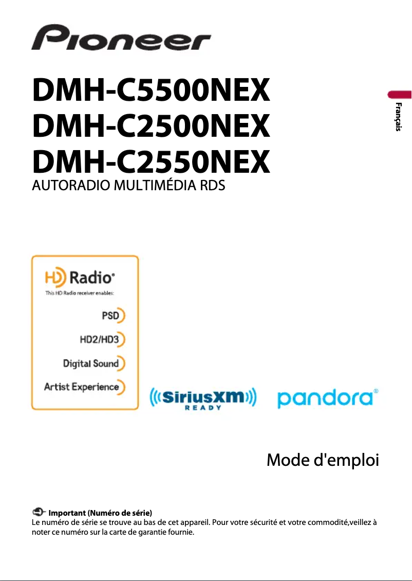Image de la première page du manuel de l'appareil DMH-C2550NEX
