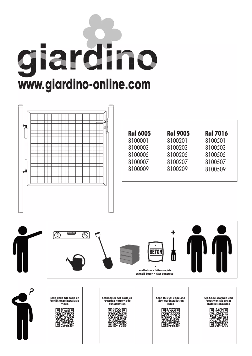Página 1 del manual Manual de usuario Giardino 8100009
