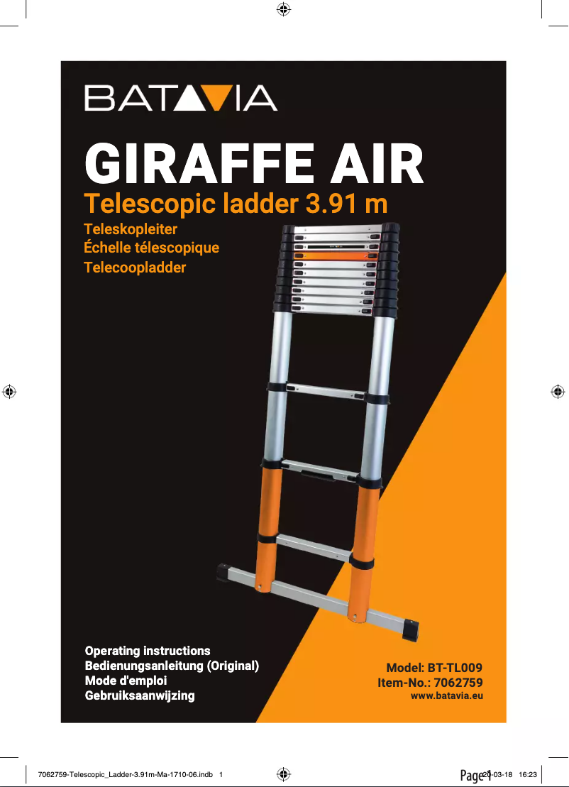 Image de la première page du manuel de l'appareil Giraffe Air 3.91