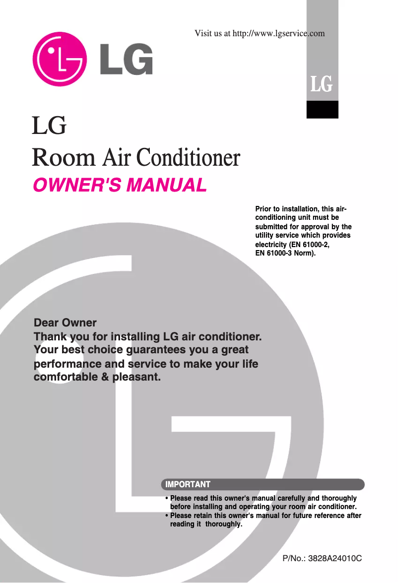 Page n°1 - Manuel utilisateur LG BSNH1865D70