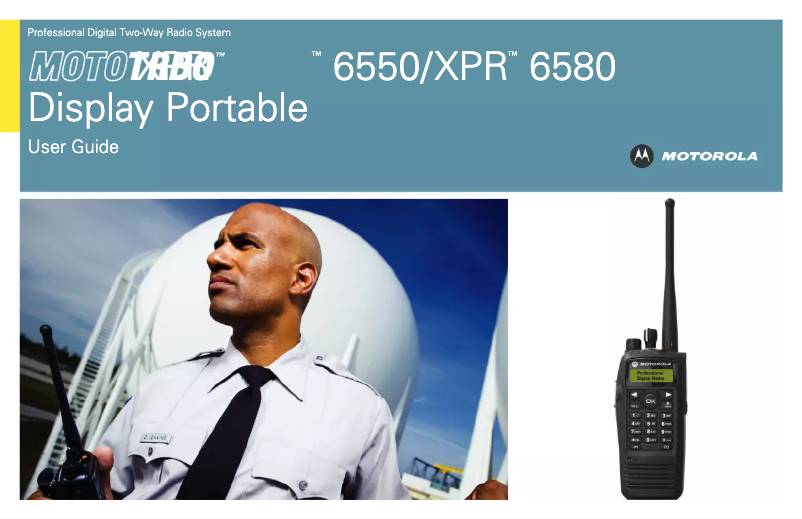 Page n°1 - Manuel utilisateur Motorola XPR 6550