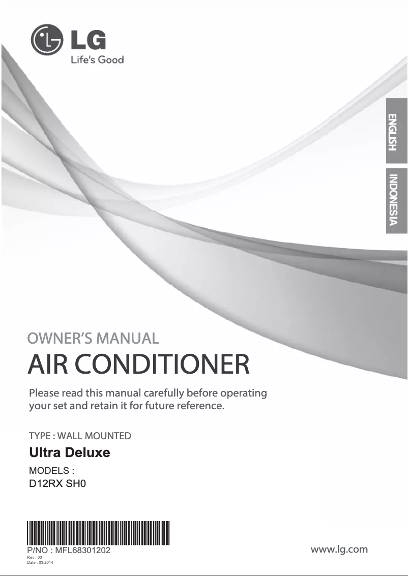 Page 1 de la notice Manuel utilisateur LG D12RX