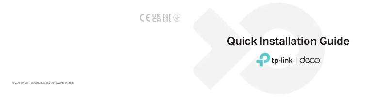 Page n°1 - Manuel utilisateur TP-Link Deco X68