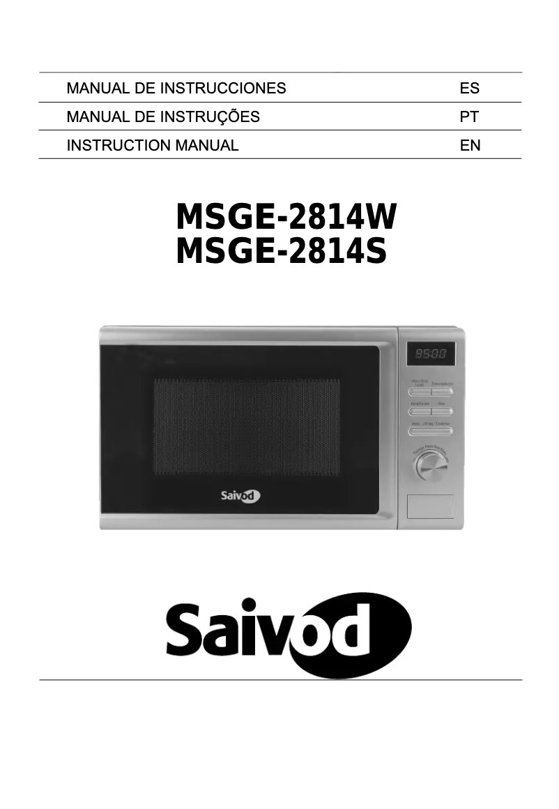 Image de la première page du manuel de l'appareil MSGE-2814S