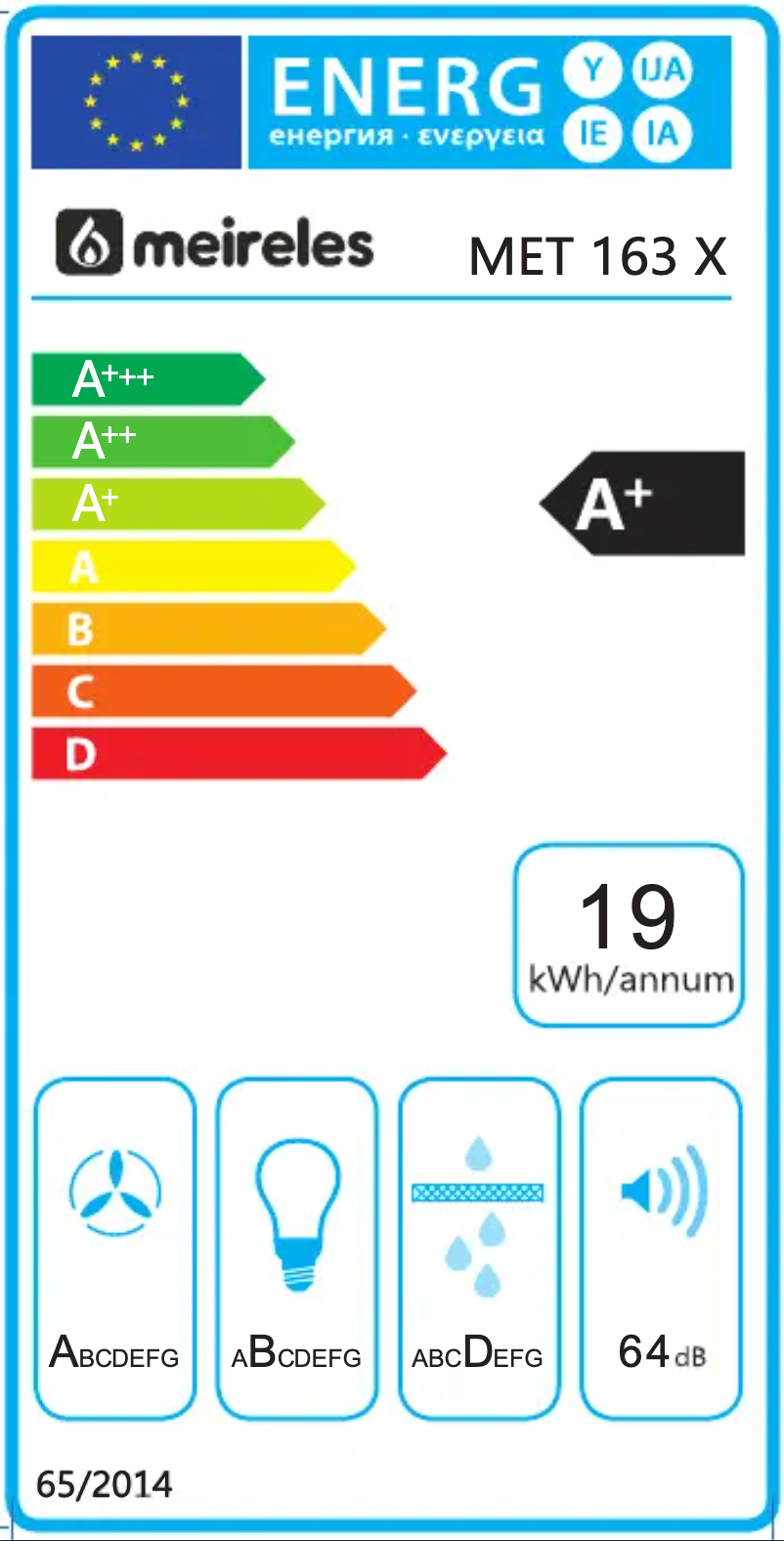 Page n°1 - Label énergétique Meireles MET 163 X