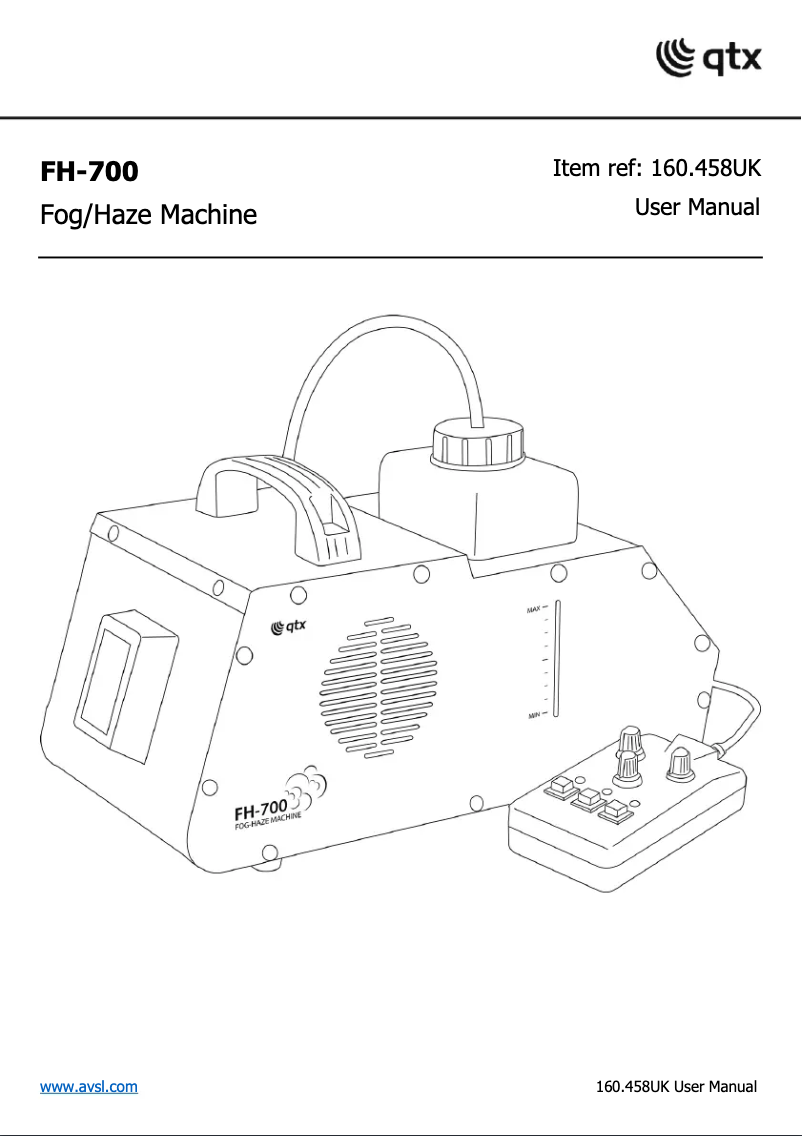 Page n°1 - Manuel utilisateur Qtx FH-700