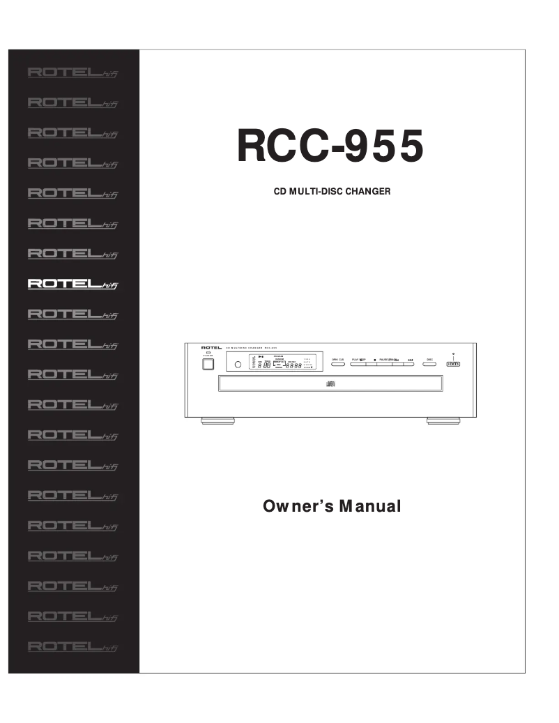 Page 1 de la notice Manuel utilisateur Rotel RCC-955