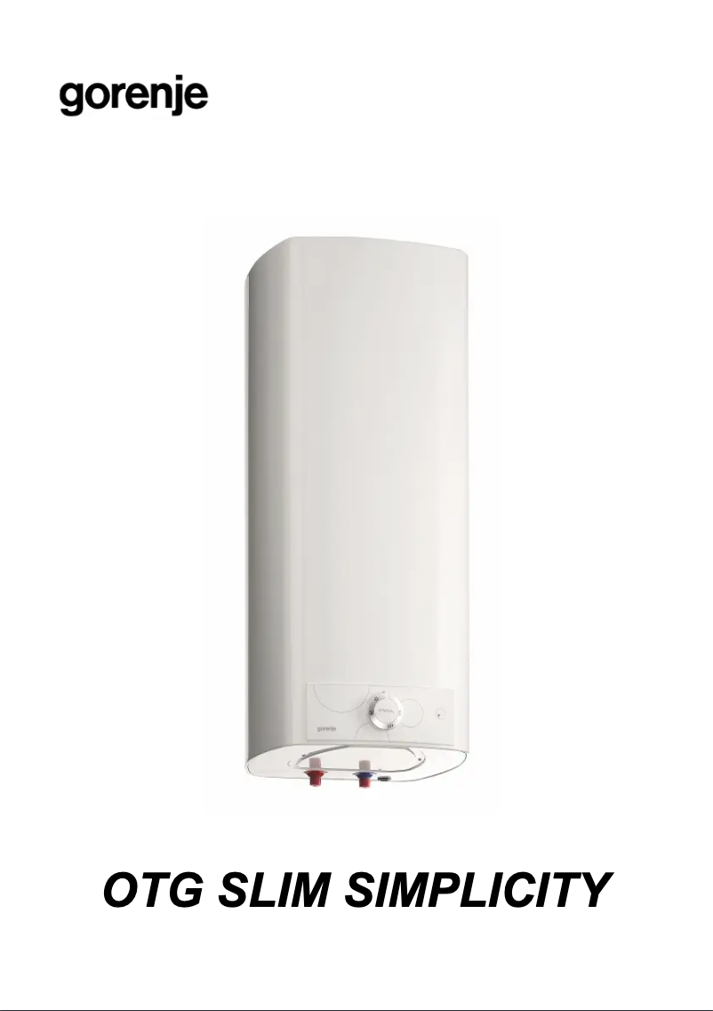 Page 1 de la notice Manuel utilisateur Gorenje OTG80SLSIMB