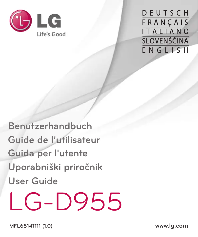 Page 1 de la notice Manuel utilisateur LG LG-D955