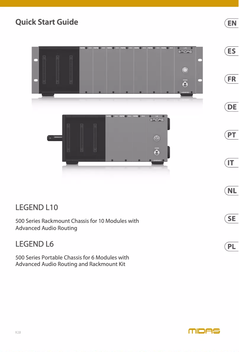 Image de la première page du manuel de l'appareil Legend L10