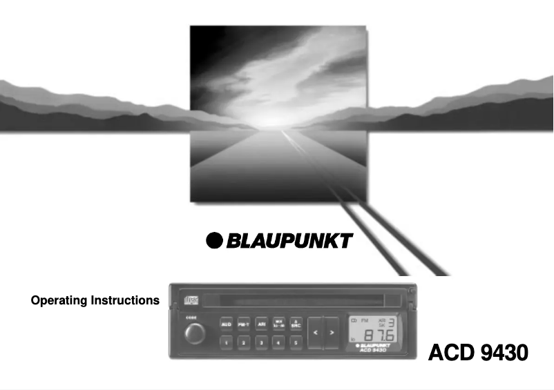 Page 1 de la notice Manuel utilisateur Blaupunkt ACD 9430