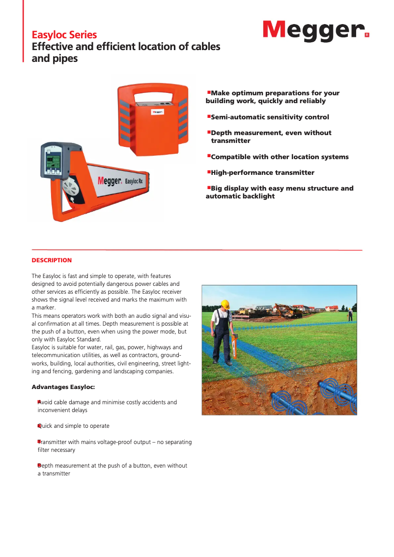 Image de la première page du manuel de l'appareil Easyloc RxTx