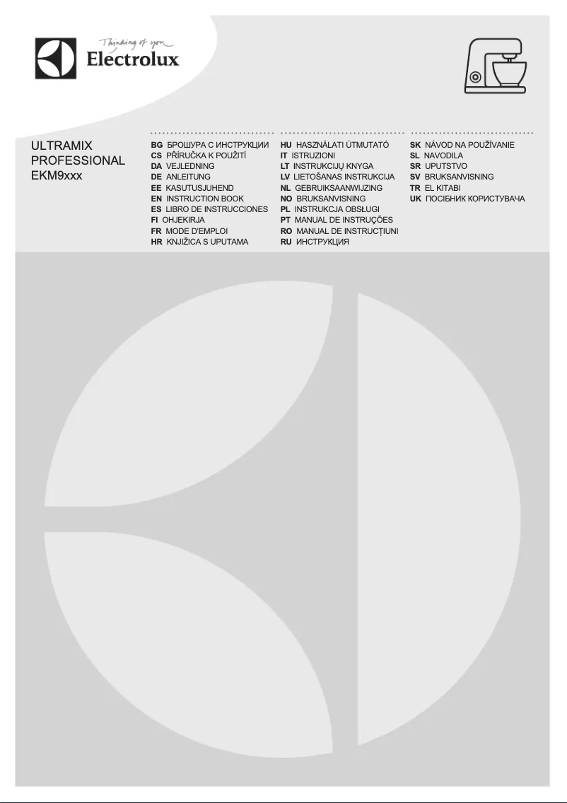 Page n°1 - Manuel utilisateur Electrolux EKM9000