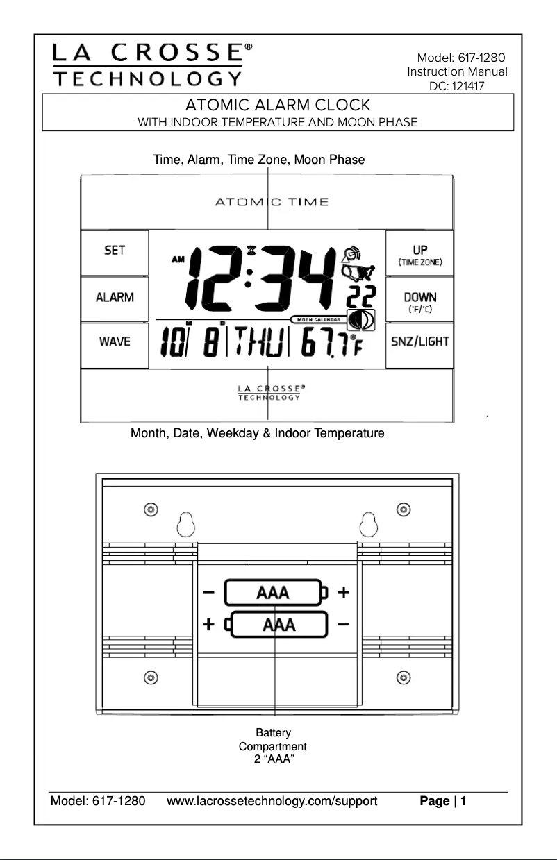 Image de la première page du manuel de l'appareil 617-1280