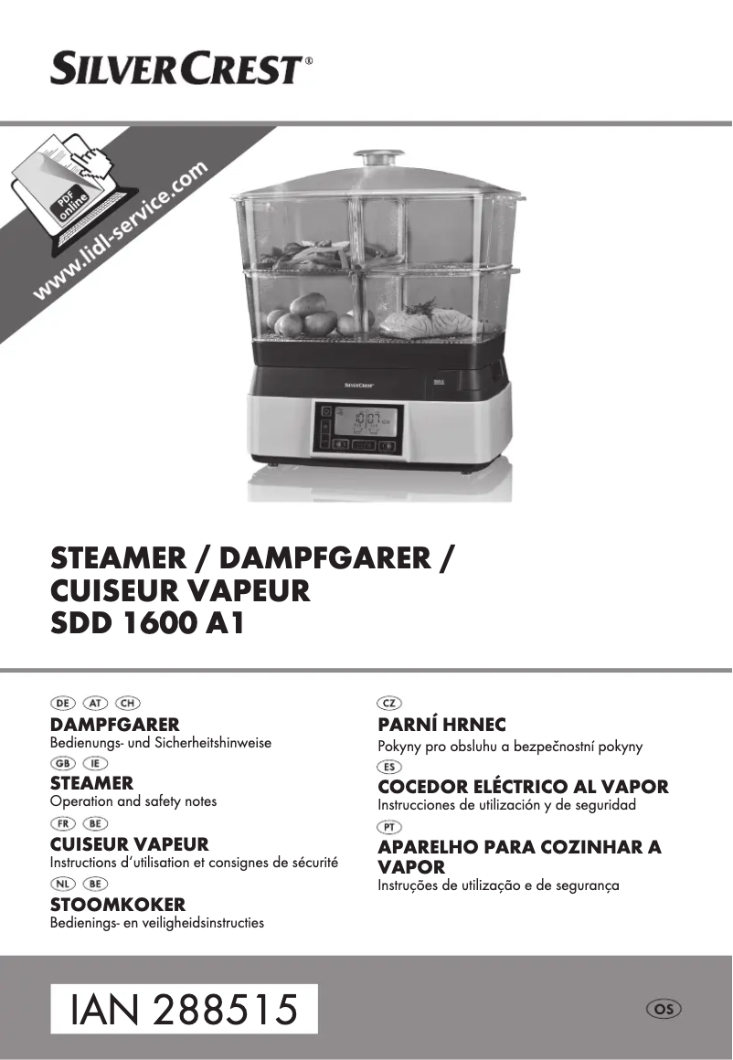 Image de la première page du manuel de l'appareil SDD 1600 A1