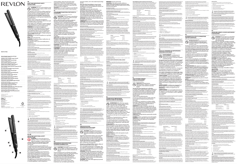 Page n°1 - Manuel utilisateur Revlon RVST2175E2