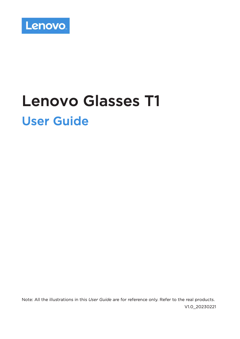 Página 1 del manual Manual de usuario Lenovo T1