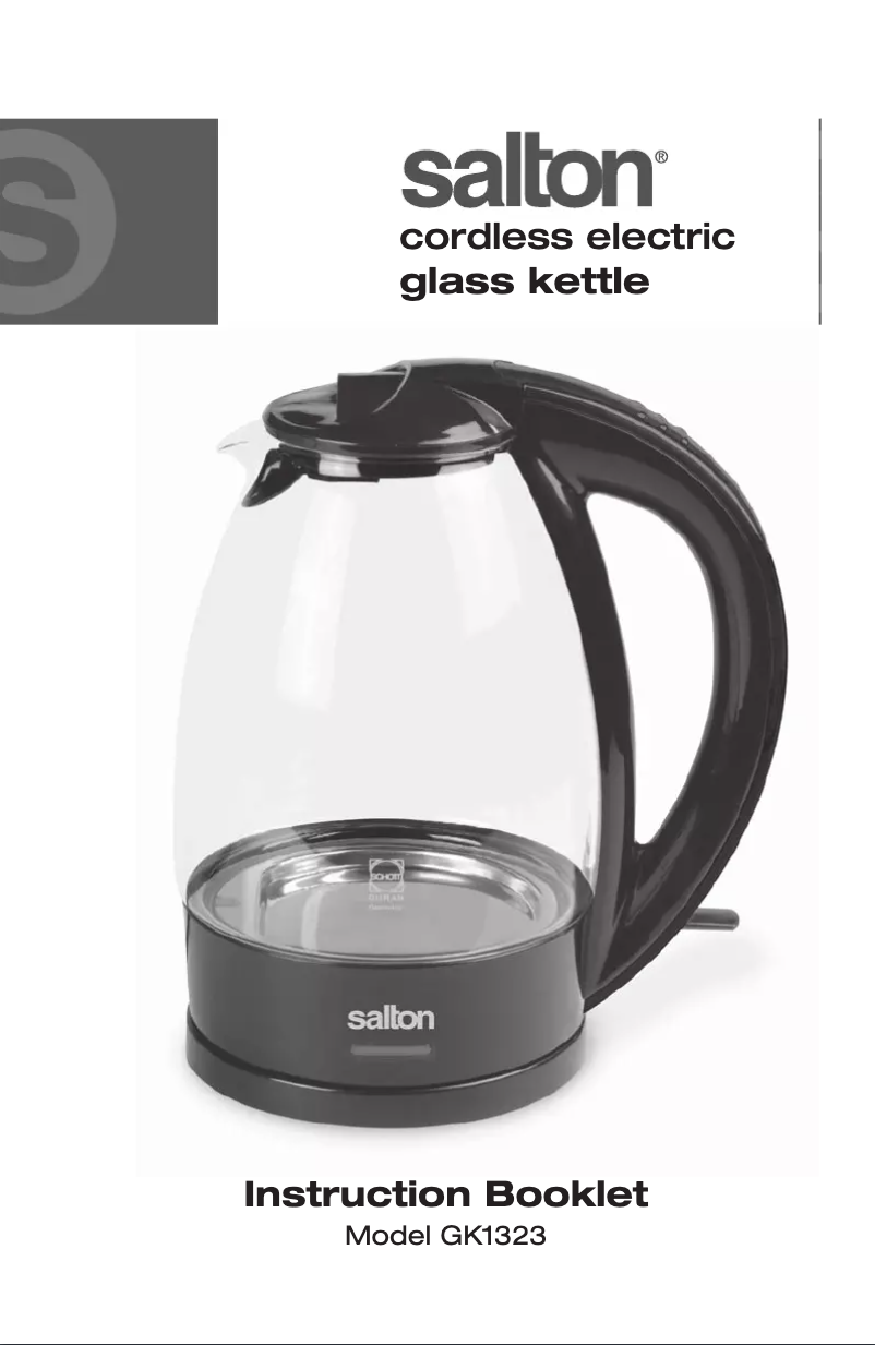 Page 1 de la notice Manuel utilisateur Salton GK1323