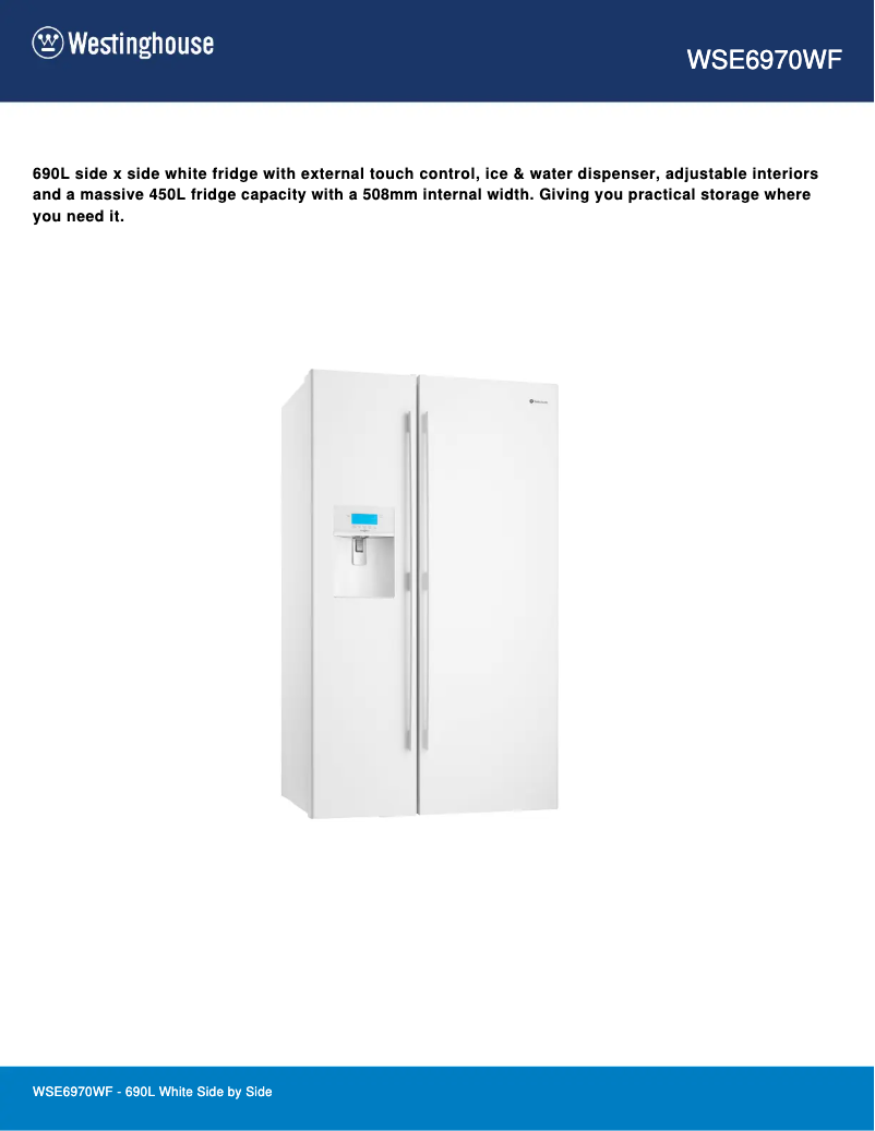 Image de la première page du manuel de l'appareil WSE6970WF