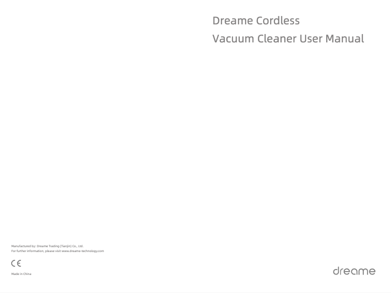 Page n°1 - Manuel utilisateur Dreame V9